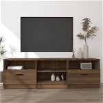 Comoda TV, negru, 150x33,5x45 cm, lemn prelucrat