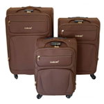 Set Engross 3 valize troler material textil ,4 rosti 3 dimensiuni, 