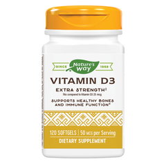 Vitamin D3, 2000 IU, Nature's Way, 120 Softgels Vitamin D3, 2000 IU, Nature's Way, 120 Softgels