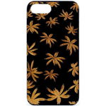 Husa vintage din lemn acacia pentru iPhone 7/8, pirogravura - Acacia wood vintage case for Iphone 7/8, phyrography "Maria Leaves", HNN