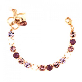 Bratara placata cu Aur roz de 24K, cu cristale Swarovski, Elizabeth | 4252-1022RG, Roxannes - Mariana Jewellery
