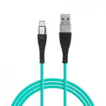 Delight - Cablu de date - USB Type C - invelis siliconic, 4 culori, 1 m