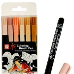 Marker varf pensula,Sakura Koi,6buc/set,Manga