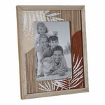 Ramă Foto DKD Home Decor S3015167 Natural Teracotă Lemn MDF Boho Frunza a unei plante (21 x 26,5 x 1,8 cm), DKD Home Decor