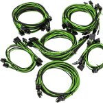 Sleeve Cable Kit Pro - Negru / Verde, Super Flower