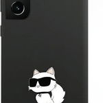 Husa de protectie  Liquid Silicone Choupette NFT pentru Samsung Galaxy S23 Ultra - Negru, Karl Lagerfeld