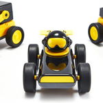Set de 3 masinute pentru copii 700KIDS, plastic, negru/galben