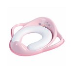 Maltex baby - Reductor toaleta copii, antiderapant, colac integrat moale, Zebra Light Pink, 