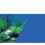 ZOLUX Fundal cu două fețe pentru acvariu 60 x 120 cm plante roci / albastru