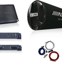 Pachet Subwoofer ALPINE SWT-12S4 + Statie BBX-T600 + Kit de cabluri 350940, 