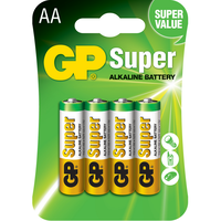 Baterie GP Batteries, Super Alcalina AA (LR6) 1.5V alcalina, blister 4 buc. "GP15A-2UE4" "GPPCA15AS015" - 53874 (include TV 0.32lei)