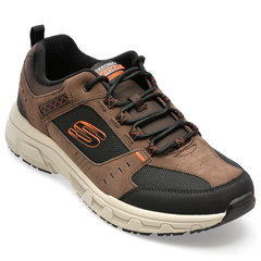 Pantofi SKECHERS maro, OAK CANYON, din piele intoarsa si material textil, Skechers