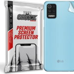 Folie protectie spate GrizzGlass SatinSkin pentru LG K62 +, Transparent, GrizzGlass