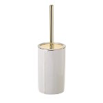 Perie de WC albă din ceramică Gold Lining – Casa Selección, Casa Selección