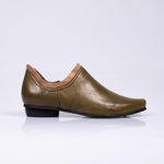 Pantofi comozi din piele naturala cu fermoar lateral 23ANC03018, FARA BRAND