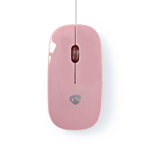 Mouse cu fir Nedis 1000 DPI 3 butoane roz mswd200pk