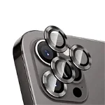 Sticla de protectie camere cu cadru din aluminiu pentru iPhone 13, Negru