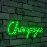 Decoratiune luminoasa LED, Champagne, Benzi flexibile de neon, DC 12 V, Verde, Neon Graph
