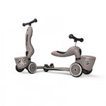 LIFESTYLE 2IN1 RIDE AND WITH LOCKABLE STORAGE 1-5 YEARS BROWN LINES, SCOOT AND RIDE