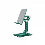 Suport de birou pentru telefon sau tableta intre 4-13 inch brat ajustabil 120 grade pliabil verde, krasscom