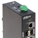 Switch neadministrabil, Dahua Technology, 8 porturi PoE, 2 SFP, Gigabit Ethernet, IEEE 802.3, 42x150x110mm, Negru