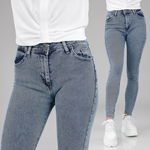 Blugi Dama Skinny Diana Albastri #A263, OneFashionRoom-Home