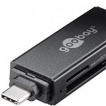 Cititor de carduri USB 3.1 type C + A la MicroSD/SD, Goobay G58261, Goobay