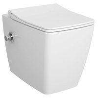 Vas WC rimless stativ lipit de perete cu vana termostatica integrata pentru bidet 54cm, alb   7670B003-7211, Vitra