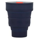 Cana pliabila, Lund London, 250 ml, Silicon, Bleumarin/Rosu