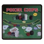 Set poker texas holden negru 500 jetoane, 2 carti, covoras, 3 butoane,, 