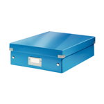 Cutie depozitare Leitz WOW Click & Store Organizer carton laminat medie albastru, Leitz