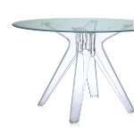 Masa Kartell Sir Gio design Philippe Starck diametru 120cm verde - transparent, Kartell