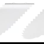 Capac de toaleta cu sistem automat de coborare, Wenko, Habos, 36 x 46 cm, termoplastic/inox, alb, Wenko