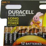 Baterii alcaline AAA, R3, Duracell Basic, 1,5 V, blister 12 baterii