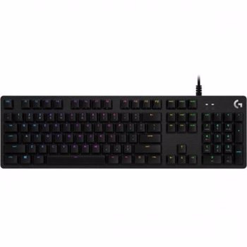 Tastatura gaming mecanica Logitech G512, Iluminare RGB, Switch GX Blue, US INT'L , Carbon