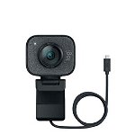 Camera Web Logitech StreamCam FullHD 1080p Streaming USB-C Noise Reduction Graphite Black 960-001281