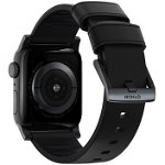 Curea din piele rezistenta la apa NOMAD Active Pro Apple Watch 1/2/3/4/5/6/SE 42/44mm Black/Black