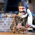 Puzzle 3D Model Aviator din lemn Ugears