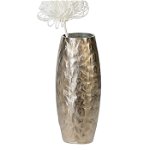 Vaza Dents aluminiu, auriu sampanie, 34x14x9 cm, Casablanca