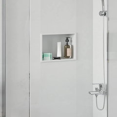 vidaXL Nisă de Duș Alb 30 x 20 x 9,5 cm Oţel inoxidabil, vidaXL