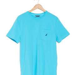 Imbracaminte Barbati Nautica Crew Neck Short Sleeve Pocket T-Shirt MIRAGE BLU
