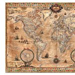 Puzzle 1000 piese - Antique World Map | Educa, Educa