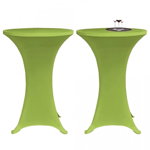 Husă elastică pentru masă, 2 buc., verde, 80 cm, Casa Practica