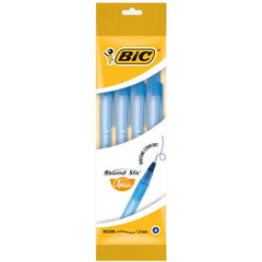 Set de pixuri BIC Round Stic Classic - 1.0 mm, albastru, 4 bucăți