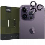 Set 3 protectii sticla camera foto HOFI CamRing compatibil cu iPhone 14 Pro / 14 Pro Max Purple, Glass Pro