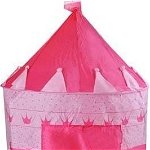 Casuta pentru copii, Castel Pop Up, roz fuchsia, usor de curatat, pentru interior si exterior, 135x105cm, usa 55x40cm