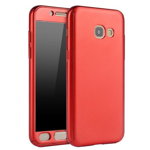 Husa Samsung Galaxy A5 2017, FullBody Elegance Luxury Red, acoperire completa 360 grade cu folie de sticla gratis, MyStyle