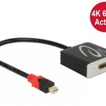 Delock DisplayPort Mini - Adaptor AV HDMI negru (62735), Delock