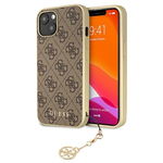 Husa Spate Guess Compatibila Cu iPhone 13, Colectia Charms, Maro - 39033446