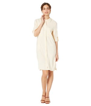 Imbracaminte Femei Monrow Linen Shirtdress Butter Cream, Monrow